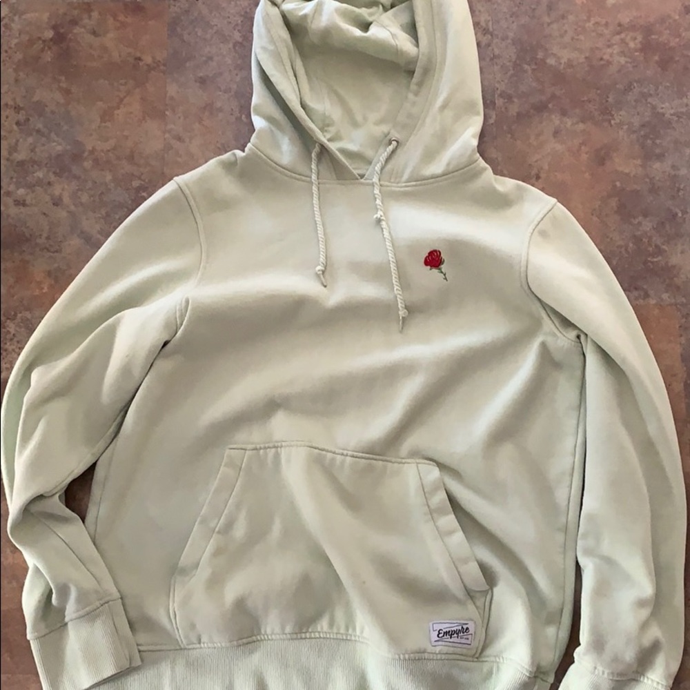 🔥 Empyre Lime Hoodie with Rose Size Large 🔥